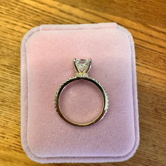 NEW 14K Yellow Gold 2 Carat Moissanite Ring, Size 7 - Picture 13 of 13